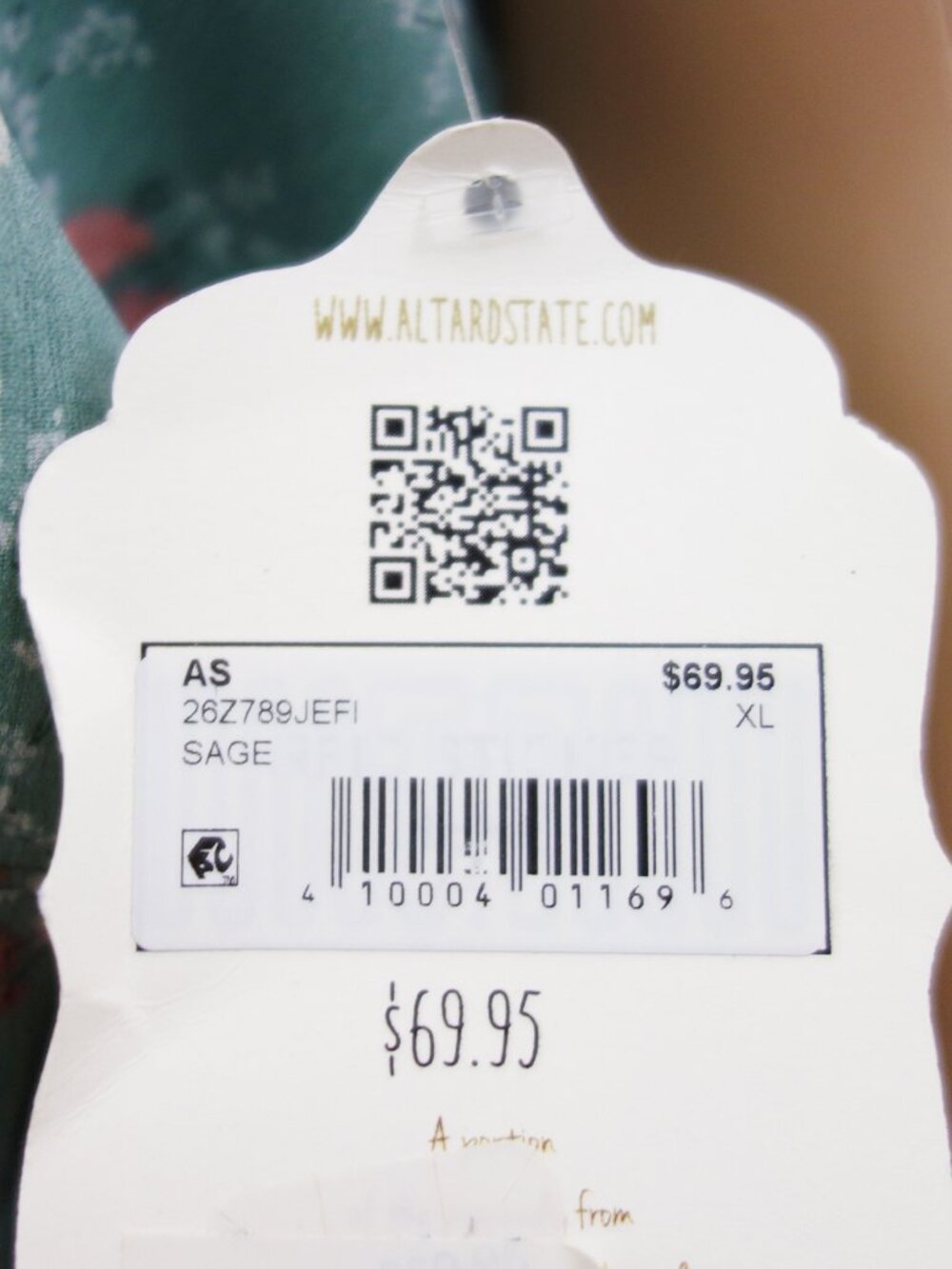 Altar’d State Floral Tiered Mini Dress Sage Floral (XL) NWT! - Picture 11 of 13
